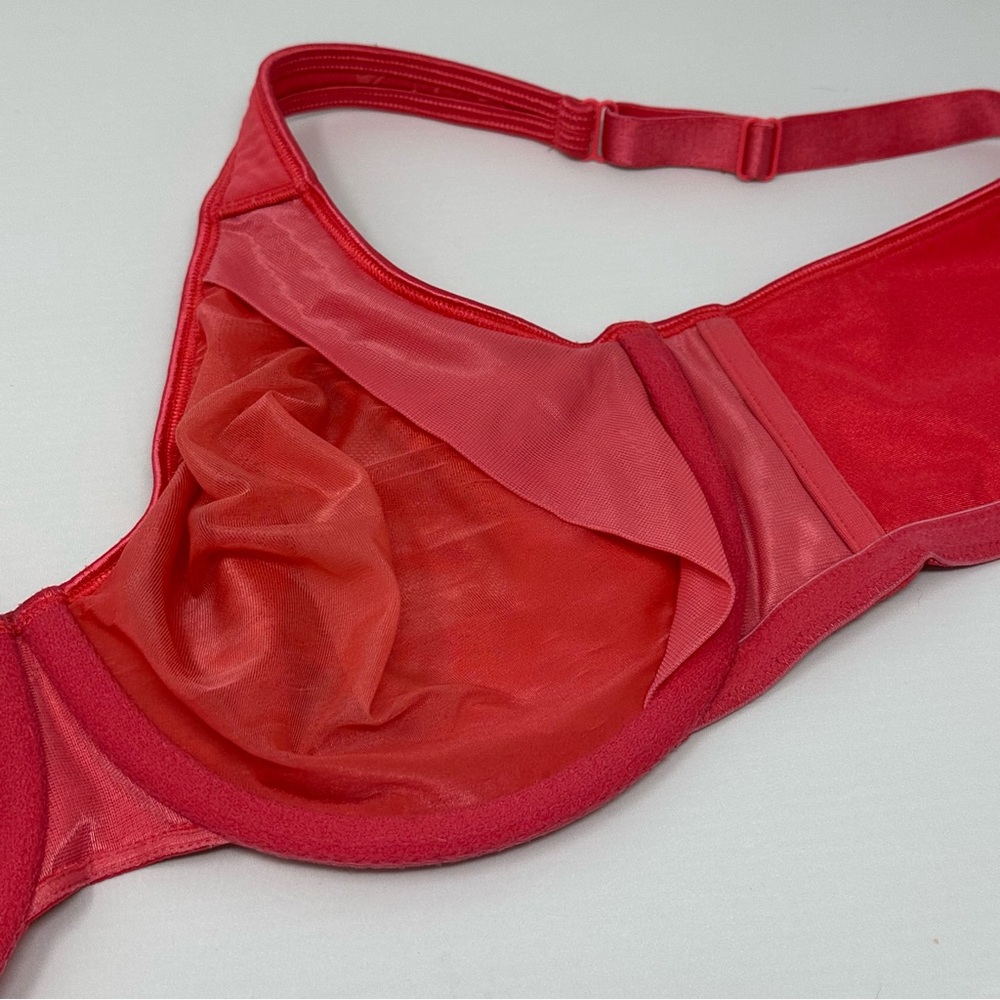Cacique 42D Coral Color no-padding Lace Bra - Picture 4 of 7